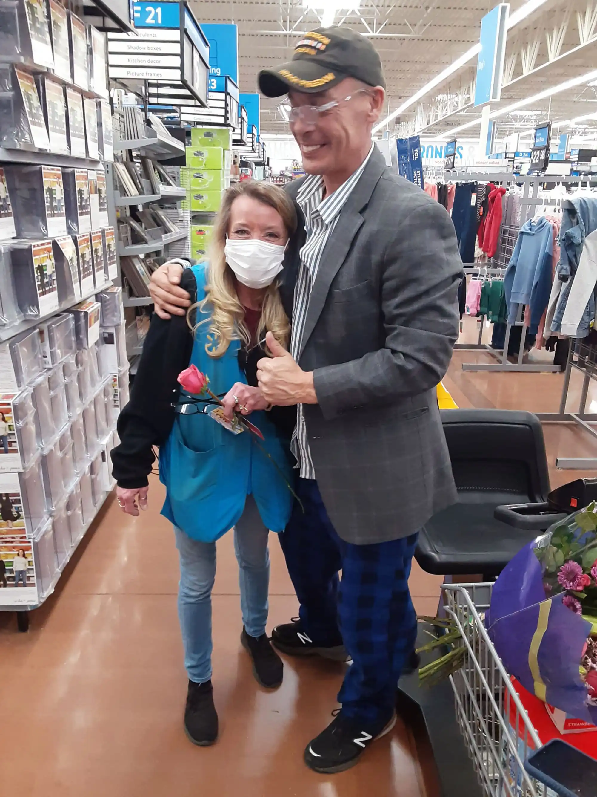 More Walmart's, Author and Veteran David Haave gives kindness to a mom of a soldier, Indiana, USA.